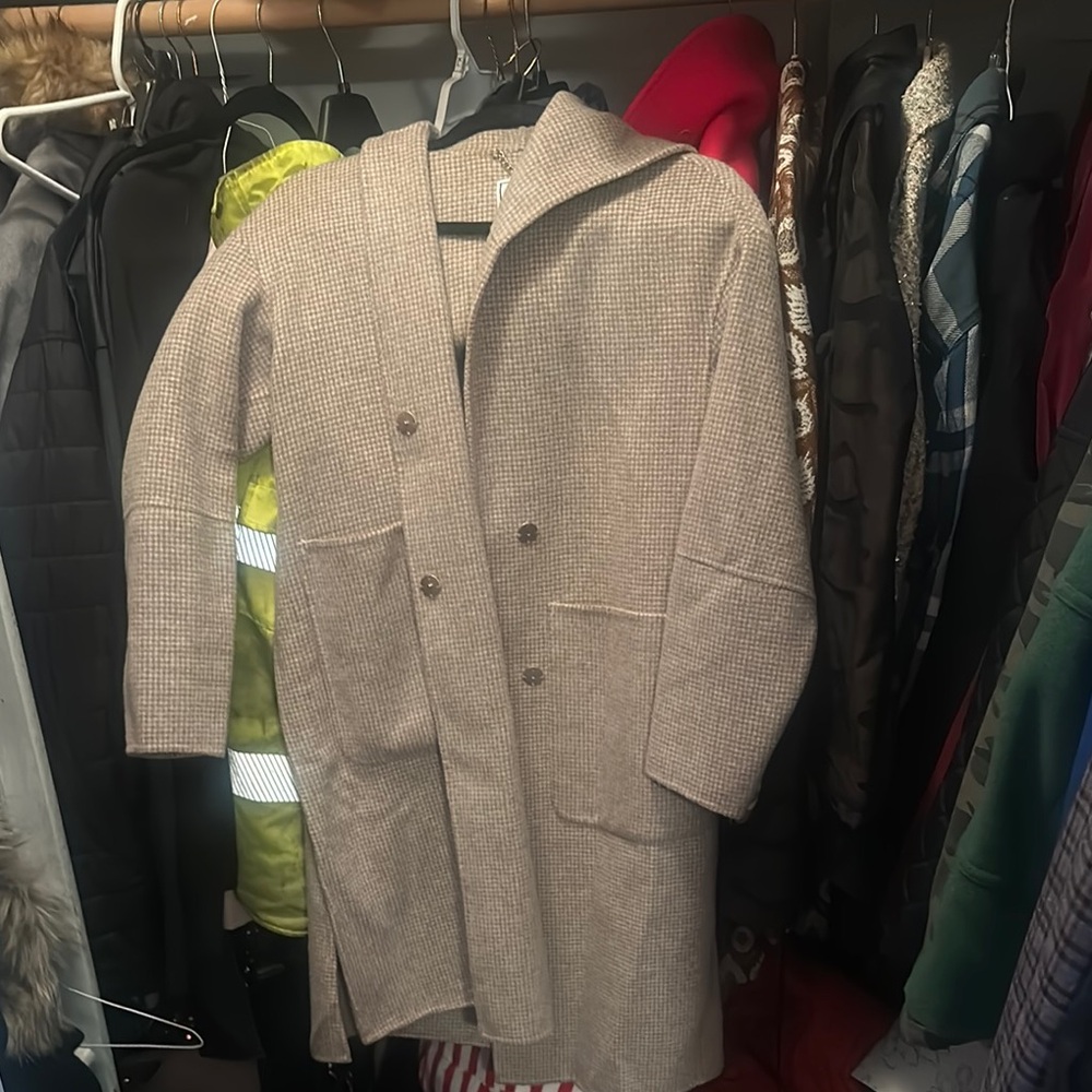 Women’s Long fan checkered coat